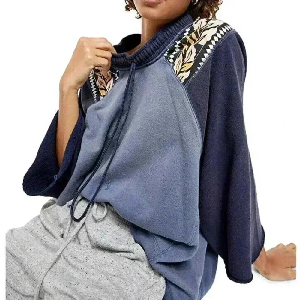 Free People Boho Rosalee Drawstring Sweatshirt